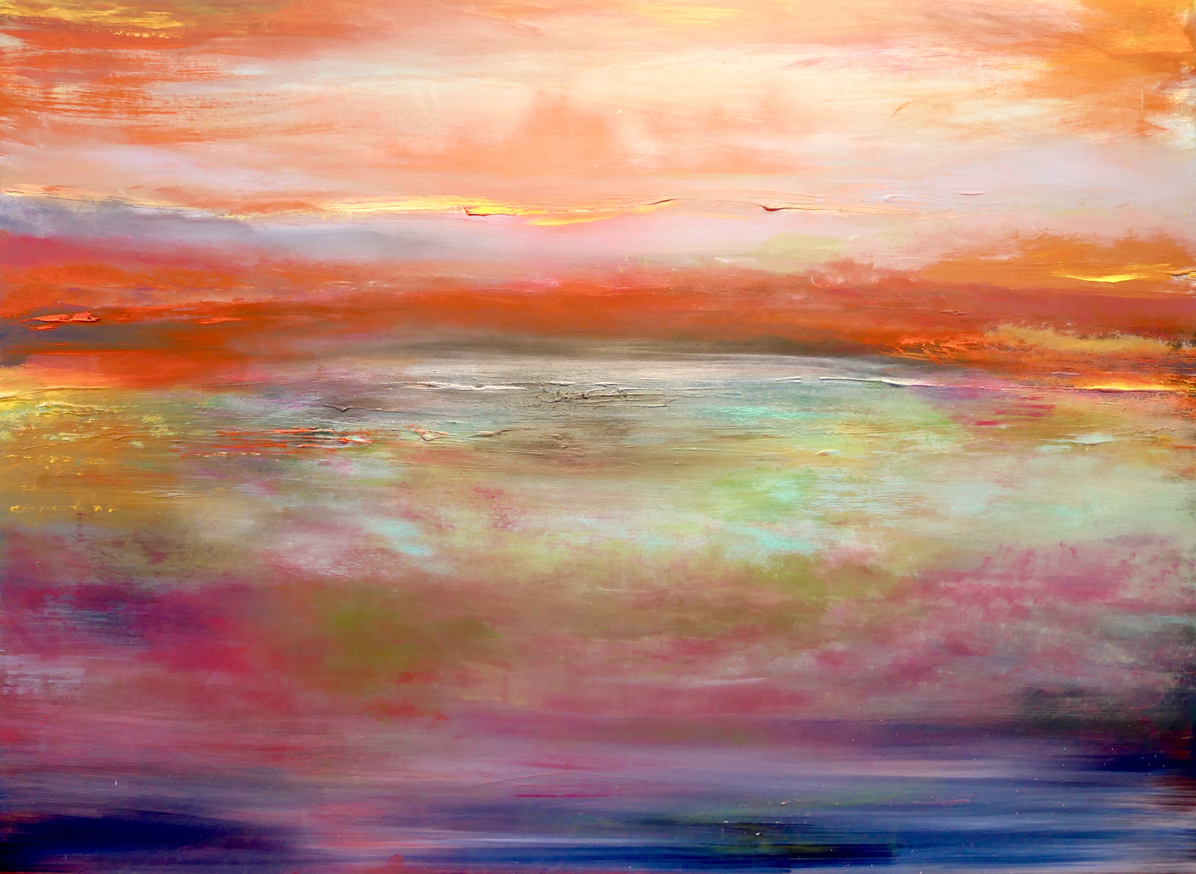 Et maleri af en solopgang, malet af Sanne Juliet Krüger